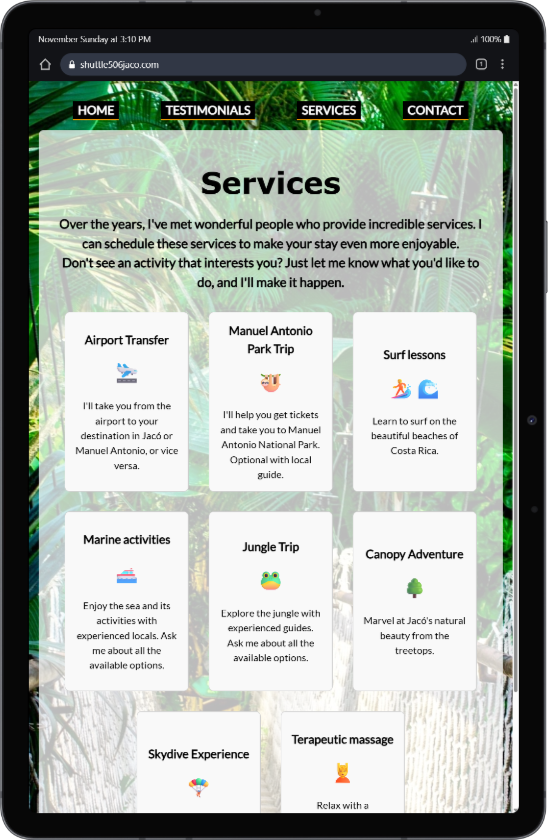 Shuttle 506 Jaco screenshot que muestra una pantalla de Shuttle 506 Jaco
